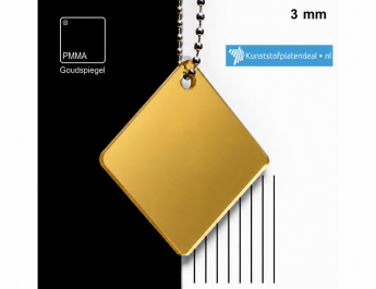 Acrylaat XT Spiegel Goud : 3mm