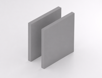 Hard PVC 5 mm grijs RAL 7011