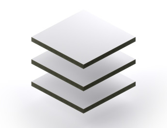 HPL kompact plaat Wit Glad RAL 9010