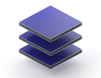 Alupanel 3 mm blauw RAL 5002 mat/glans
