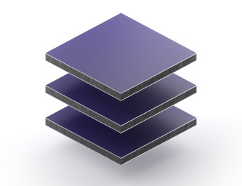 Alupanel 3 mm blauw RAL 5022 mat/glans
