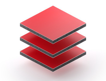 Alupanel 3 mm rood RAL 3020 mat/glans