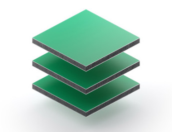 Alupanel 3 mm groen RAL 6024 mat/glans