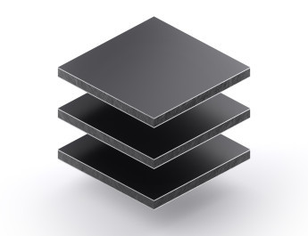 Alupanel 3 mm zwart RAL 9005 mat/glans