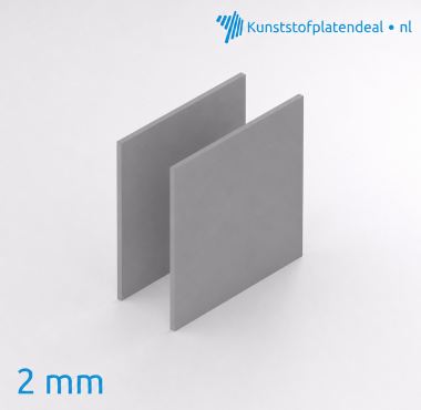 Hard PVC 2 mm grijs RAL 7011