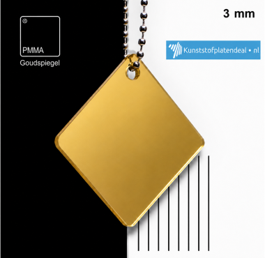 Acrylaat XT Spiegel Goud : 3mm