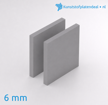 Hard PVC 6 mm grijs RAL 7011