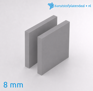 Hard PVC 8 mm grijs RAL 7011