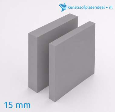Hard PVC 15 mm grijs RAL 7011