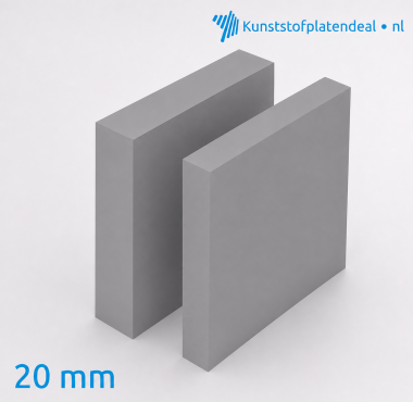 Hard PVC 20 mm grijs RAL 7011