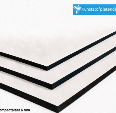 HPL kompact plaat Wit Glad 6 mm RAL 9010