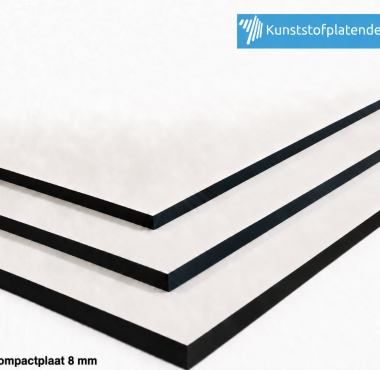 HPL kompact plaat Wit Glad 8 mm  RAL 9010