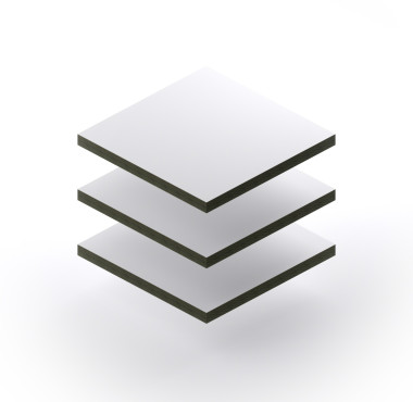 HPL kompact plaat Wit Glad RAL 9010
