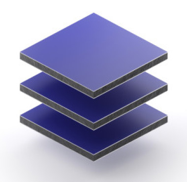 Alupanel 3 mm blauw RAL 5002 mat/glans