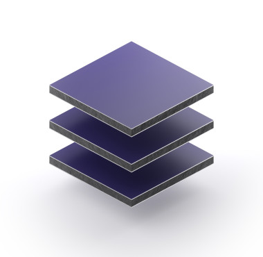Alupanel 3 mm blauw RAL 5022 mat/glans