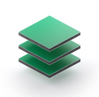 Alupanel 3 mm groen RAL 6024 mat/glans